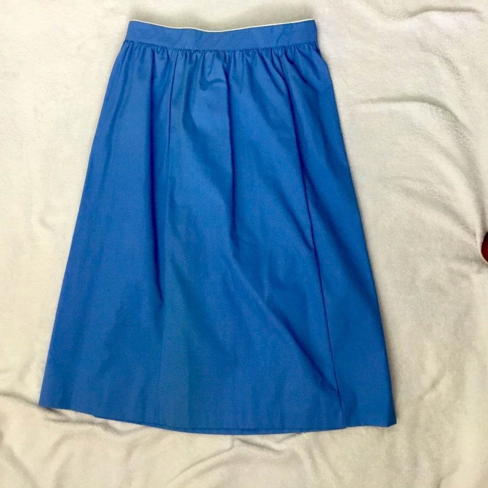 Vintage 80’s Deadstock Charisma Button Wrap Skirt, Blue - Picture 2 of 12